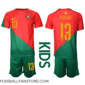 Portugal Danilo Pereira #13 Replik Heimtrikot Kinder WM 2022 Kurzarm (+ Kurze Hosen)